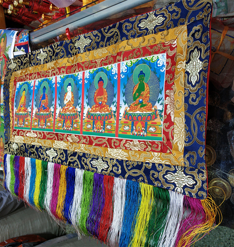 Fofan Religious Embroidery, Buddhist streamers, Tangka Wu Fang Fo