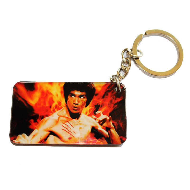 Bruce Lee double-sided key ring