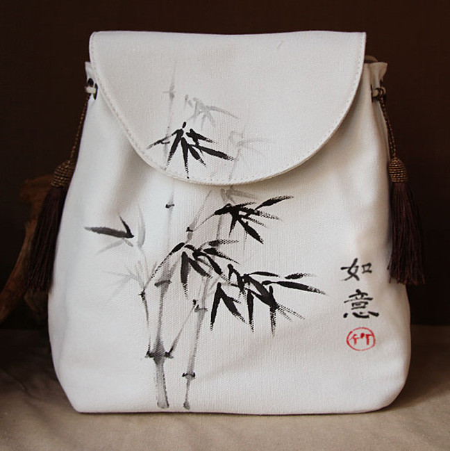 Chinese Hand-painted backpack Bamboo