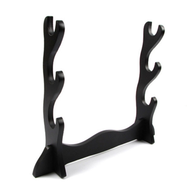 Wood Three Weapons Display Stand