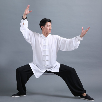 Classic Tai Chi Kung Fu Uniform Black and White