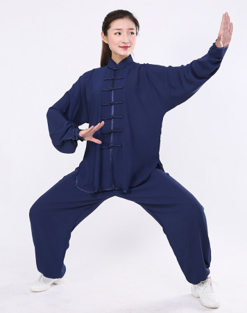 Personalized Tai Chi / Wu Dang Uniform Midnight Blue