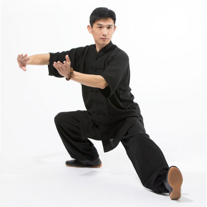 Tenue manches courtes Tai Chi Kung Fu Chang Quan coton léger, Enfant et Adulte