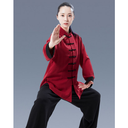 Tenue Kung Fu classique, Rouge et Noir