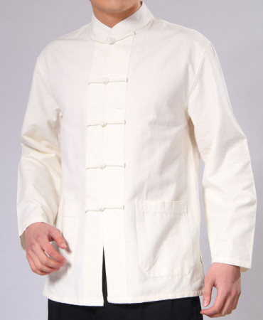 Veste Kung Fu personnalisée en coton épais naturel, 12 couleurs